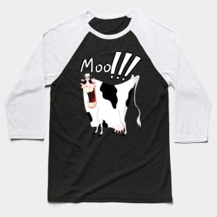 Moo! Crazy Cow Baseball T-Shirt
